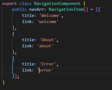 nav array example