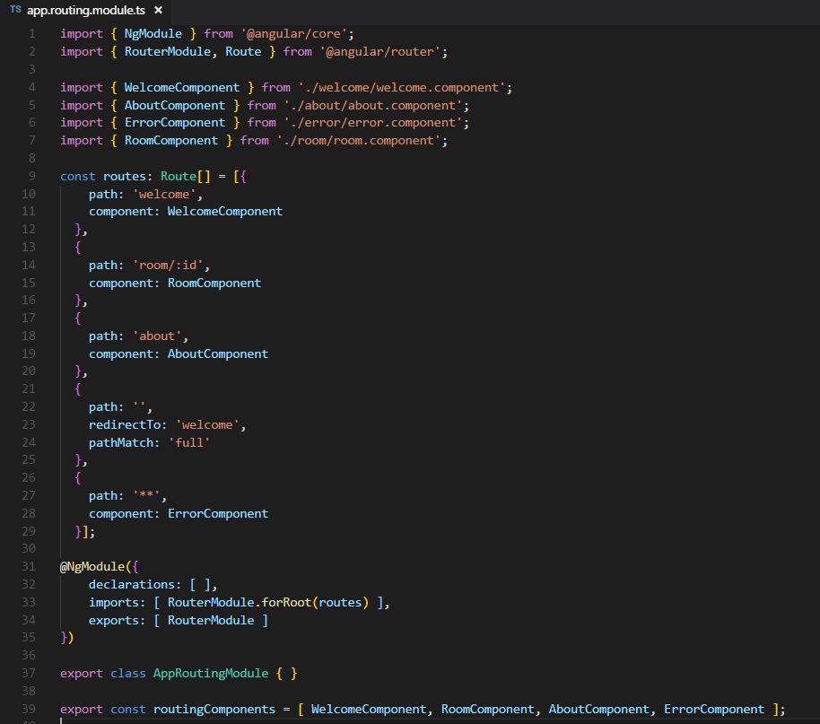 app routing module